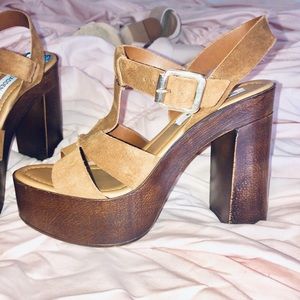 Steve Madden wooden platform heels!!